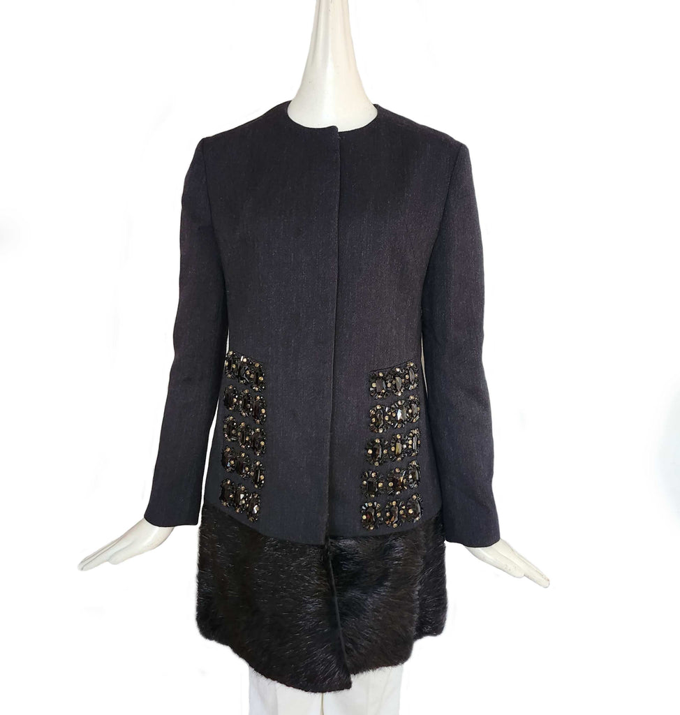 J crew embellished clearance coat