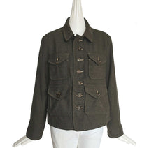 45R BROWN WOOL MILITARY JACKET (ONE SIZE)