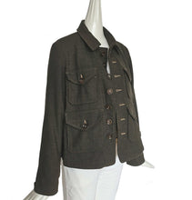 45R BROWN WOOL MILITARY JACKET (ONE SIZE)
