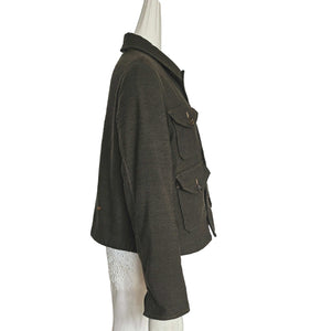 45R BROWN WOOL MILITARY JACKET (ONE SIZE)