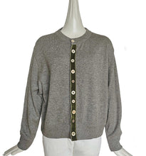 45R GREY RIBBON TRIMMED CARDIGAN (ONE SIZE)