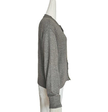 45R GREY RIBBON TRIMMED CARDIGAN (ONE SIZE)
