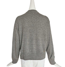 45R GREY RIBBON TRIMMED CARDIGAN (ONE SIZE)