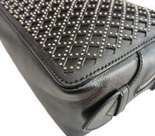 ALAIA BLACK STUDDED LEATHER CROSSBODY BAG