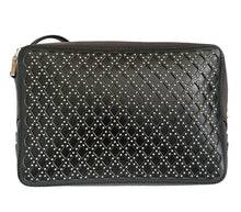 ALAIA BLACK STUDDED LEATHER CROSSBODY BAG