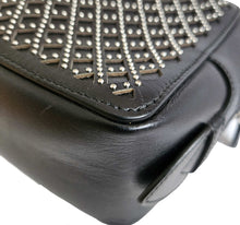ALAIA BLACK STUDDED LEATHER CROSSBODY BAG