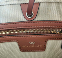 ANYA HINDMACH BEIGE CANVAS SMILEY SMALL TOTE
