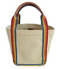 ANYA HINDMACH BEIGE CANVAS SMILEY SMALL TOTE