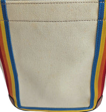 ANYA HINDMACH BEIGE CANVAS SMILEY SMALL TOTE
