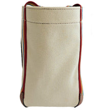 ANYA HINDMACH BEIGE CANVAS SMILEY SMALL TOTE
