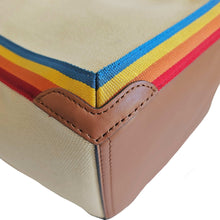 ANYA HINDMACH BEIGE CANVAS SMILEY SMALL TOTE