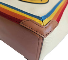 ANYA HINDMACH BEIGE CANVAS SMILEY SMALL TOTE