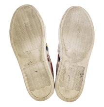 ANYA HINDMARCH WHITE LEATHER ALL OVER WINK STICKERS SLIP ON SNEAKERS (37)