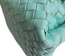BOTTEGA VENETA GREEN OASIS LEATHER INTRECCIATO ANDIOMO PARACHUTE BAG