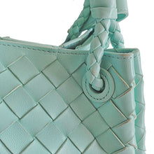 BOTTEGA VENETA GREEN OASIS LEATHER INTRECCIATO ANDIOMO PARACHUTE BAG