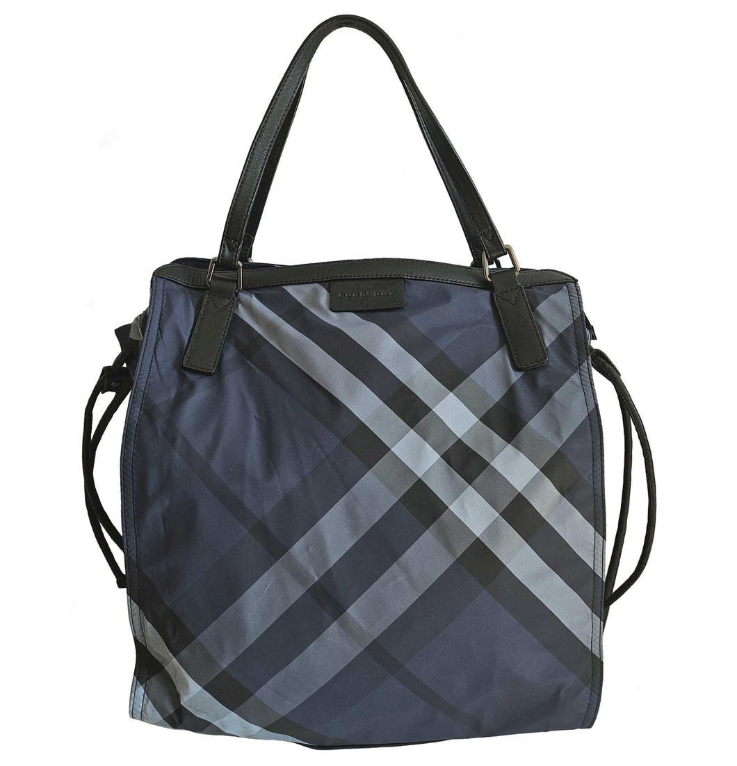 BURBERRY BLUE BUCKLEIGH NYLON TOTE BAG