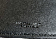 BOTTEGA VENETA BLACK/BROWN INTRECCIATO BI-FOLD MEN WALLET