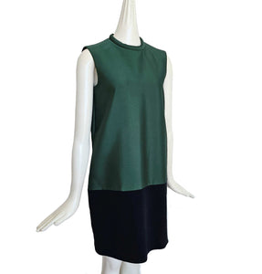 CELINE GREEN/BLOCK COLORBLOCK DRESS (36)