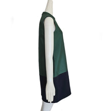 CELINE GREEN/BLOCK COLORBLOCK DRESS (36)