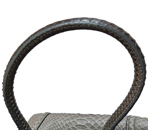 CELINE GREY MICRO LUGGAGE PYTHON LEATHER TOTE