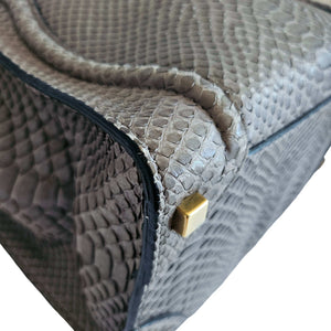 CELINE GREY MICRO LUGGAGE PYTHON LEATHER TOTE