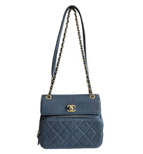 CHANEL BLUE BUSINESS AFFINITY CROSSBODY BAG