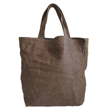 CHRISTIAN PEAU BROWN DISTRESSED LEATHER TOTE