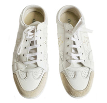 DIOR WHITE STAR OPEN BACK LEATHER SNEAKERS (38)