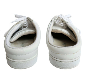 DIOR WHITE STAR OPEN BACK LEATHER SNEAKERS (38)