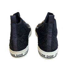CHRISTIAN DIOR BLACK WALK N DIOR MACROCANNAGE TECHNICAL MESH SNEAKERS (38)