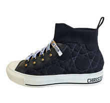 CHRISTIAN DIOR BLACK WALK N DIOR MACROCANNAGE TECHNICAL MESH SNEAKERS (38)