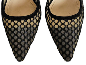 DIOR BLACK J’ADIOR MESH SLINGBACK PUMPS (38.5)