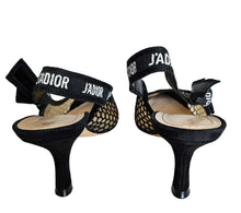 DIOR BLACK J’ADIOR MESH SLINGBACK PUMPS (38.5)