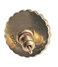 CHRISTIAN DIOR PINK GLASS PETIT CD BAROQUE STUD EARRINGS