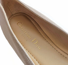 DIOR DUSTY PINK FRINGED GROSGRAIN ADIORABLE FLATS (39.5)
