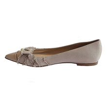 DIOR DUSTY PINK FRINGED GROSGRAIN ADIORABLE FLATS (39.5)