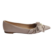 DIOR DUSTY PINK FRINGED GROSGRAIN ADIORABLE FLATS (39.5)