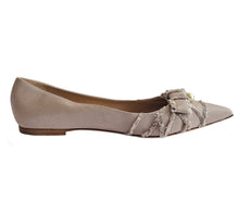 DIOR DUSTY PINK FRINGED GROSGRAIN ADIORABLE FLATS (39.5)