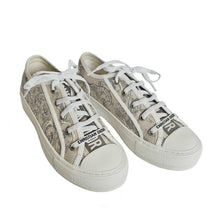 DIOR WALK’N’DIOR BEIGE/GREY EMBROIDERED SNEAKERS (39)