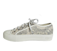 DIOR WALK’N’DIOR BEIGE/GREY EMBROIDERED SNEAKERS (39)