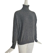 DUVETICA GRAY NIMUE TURTLENECK CASHMERE SWEATER (40)