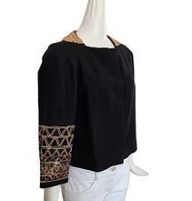 DRIES VAN NOTEN BLACK EMBELLISHED JACKET (38)