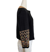 DRIES VAN NOTEN BLACK EMBELLISHED JACKET (38)