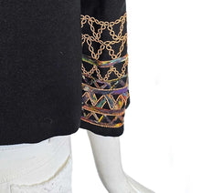 DRIES VAN NOTEN BLACK EMBELLISHED JACKET (38)