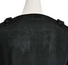 DRIES VAN NOTEN BLACK SHEER BLOUSE WITH BUTTON APPLIQUES (S)