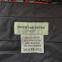 DRIES VAN NOTEN BLUE/RED BROCADE SHORTS (36)