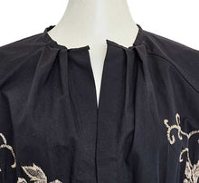 DRIES VAN NOTEN BROWN RAGLAN SLEEVES FLORAL EMBROIDERED JACKET (38)