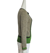 DRIES VAN NOTEN GREEN COLORBLOCK CARDIGAN (S)