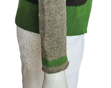 DRIES VAN NOTEN GREEN COLORBLOCK CARDIGAN (S)