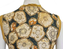 DRIES VAN NOTEN TEAL/MUSTARD FLORAL VEST (36)